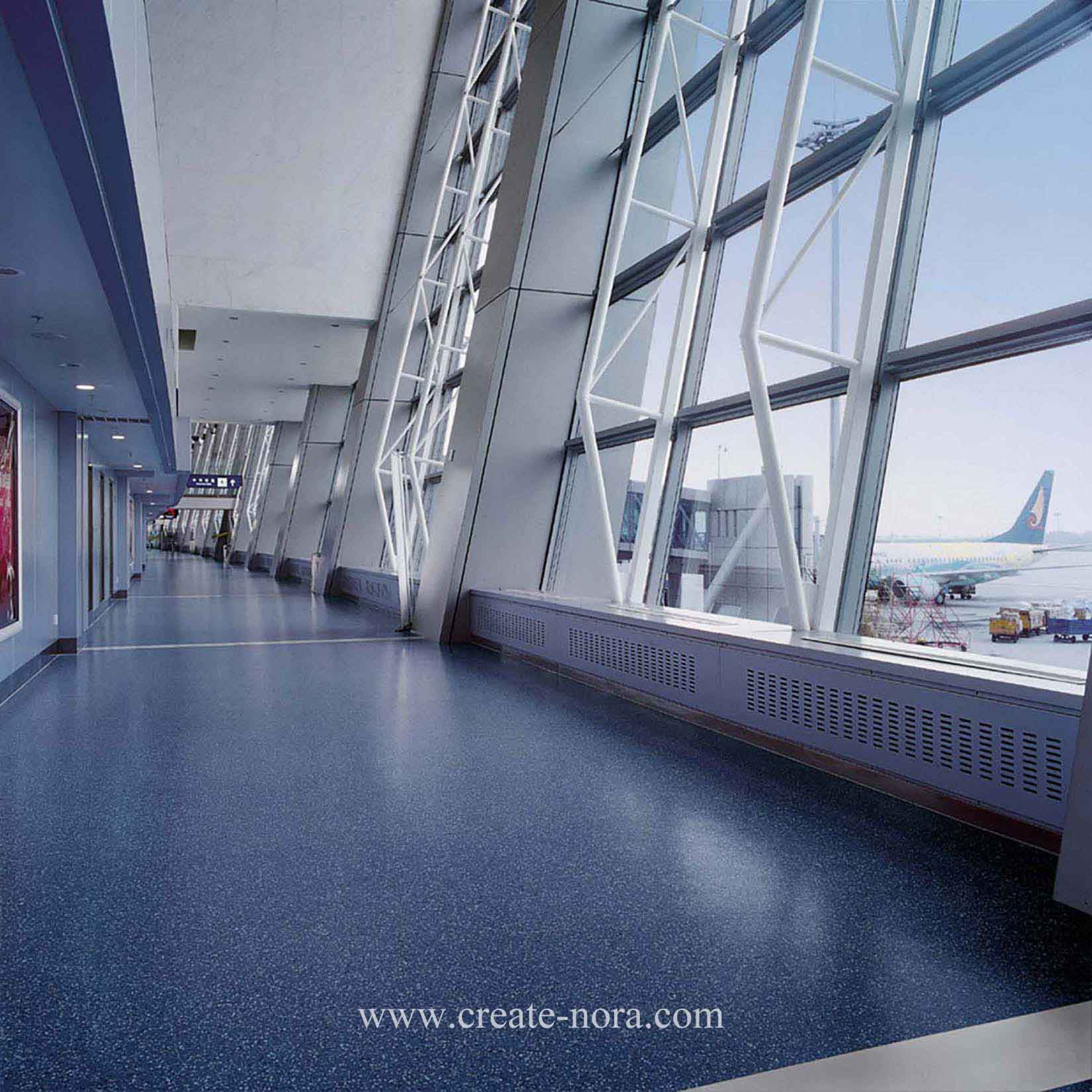 the photo of nora rubber flooring in Xianyang Airport T1、T3 4